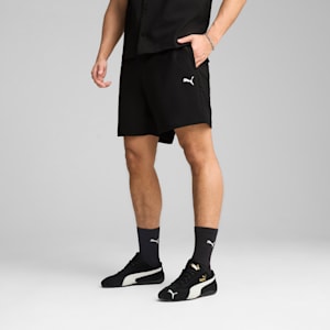 Shorts WARDROBE Essentials Seersucker Relaxed 6" Hombre, PUMA Black, extralarge